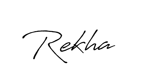 Rekha  stylish signature style. Best Handwritten Sign (Antro_Vectra_Bolder) for my name. Handwritten Signature Collection Ideas for my name Rekha . Rekha  signature style 7 images and pictures png