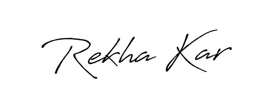 Similarly Antro_Vectra_Bolder is the best handwritten signature design. Signature creator online .You can use it as an online autograph creator for name Rekha Kar. Rekha Kar signature style 7 images and pictures png