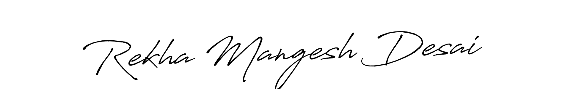 Design your own signature with our free online signature maker. With this signature software, you can create a handwritten (Antro_Vectra_Bolder) signature for name Rekha Mangesh Desai. Rekha Mangesh Desai signature style 7 images and pictures png