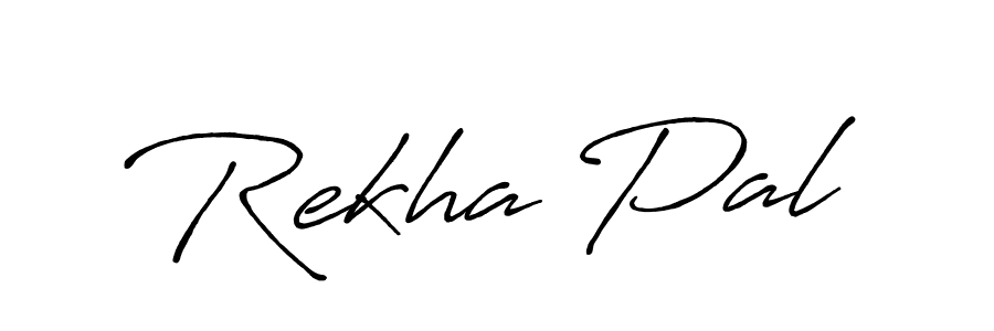 How to make Rekha Pal name signature. Use Antro_Vectra_Bolder style for creating short signs online. This is the latest handwritten sign. Rekha Pal signature style 7 images and pictures png