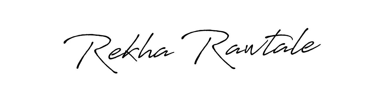 How to make Rekha Rawtale name signature. Use Antro_Vectra_Bolder style for creating short signs online. This is the latest handwritten sign. Rekha Rawtale signature style 7 images and pictures png