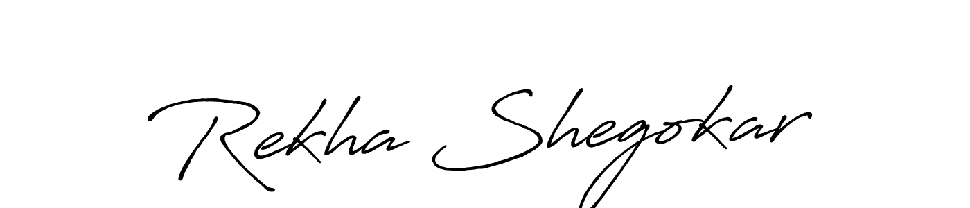 Use a signature maker to create a handwritten signature online. With this signature software, you can design (Antro_Vectra_Bolder) your own signature for name Rekha Shegokar. Rekha Shegokar signature style 7 images and pictures png