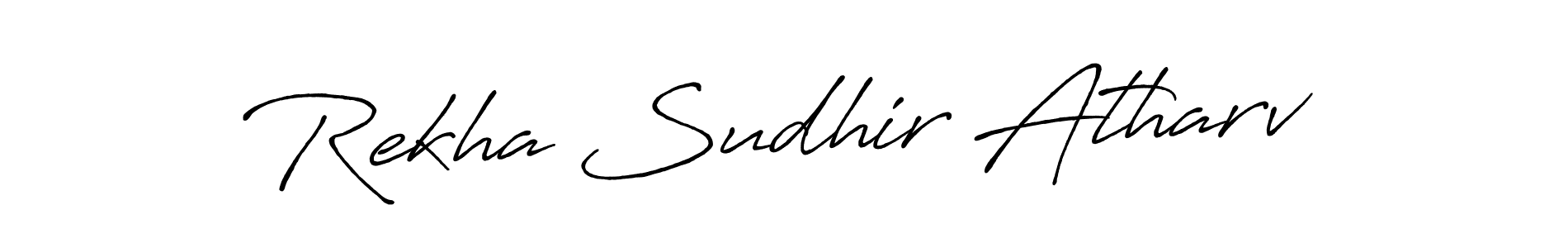 Create a beautiful signature design for name Rekha Sudhir Atharv. With this signature (Antro_Vectra_Bolder) fonts, you can make a handwritten signature for free. Rekha Sudhir Atharv signature style 7 images and pictures png