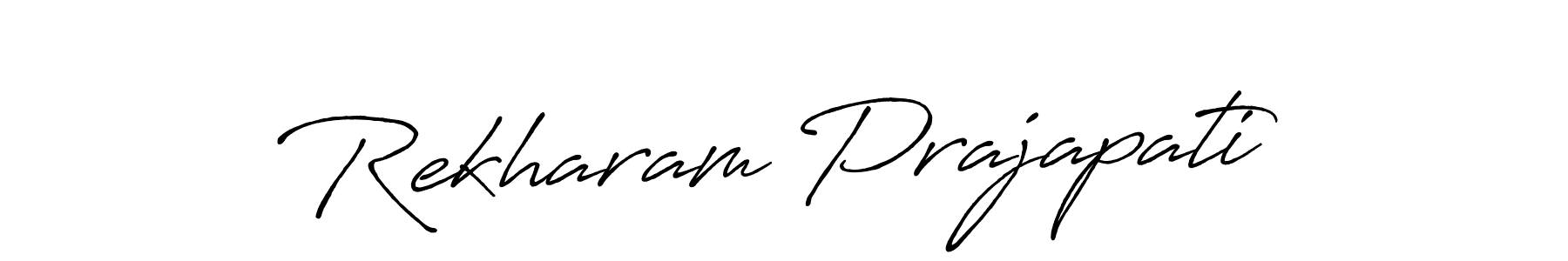 Create a beautiful signature design for name Rekharam Prajapati. With this signature (Antro_Vectra_Bolder) fonts, you can make a handwritten signature for free. Rekharam Prajapati signature style 7 images and pictures png