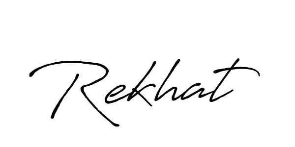 Make a beautiful signature design for name Rekhat. With this signature (Antro_Vectra_Bolder) style, you can create a handwritten signature for free. Rekhat signature style 7 images and pictures png