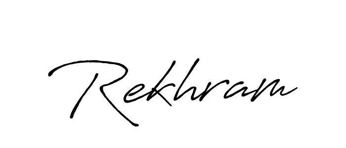 The best way (Antro_Vectra_Bolder) to make a short signature is to pick only two or three words in your name. The name Rekhram include a total of six letters. For converting this name. Rekhram signature style 7 images and pictures png