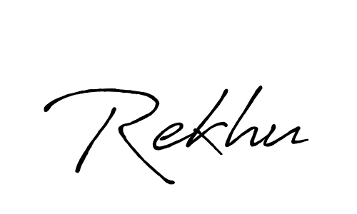 It looks lik you need a new signature style for name Rekhu. Design unique handwritten (Antro_Vectra_Bolder) signature with our free signature maker in just a few clicks. Rekhu signature style 7 images and pictures png