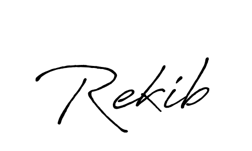 Rekib stylish signature style. Best Handwritten Sign (Antro_Vectra_Bolder) for my name. Handwritten Signature Collection Ideas for my name Rekib. Rekib signature style 7 images and pictures png