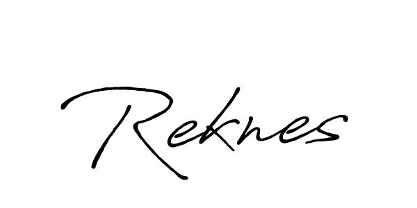 Also You can easily find your signature by using the search form. We will create Reknes name handwritten signature images for you free of cost using Antro_Vectra_Bolder sign style. Reknes signature style 7 images and pictures png