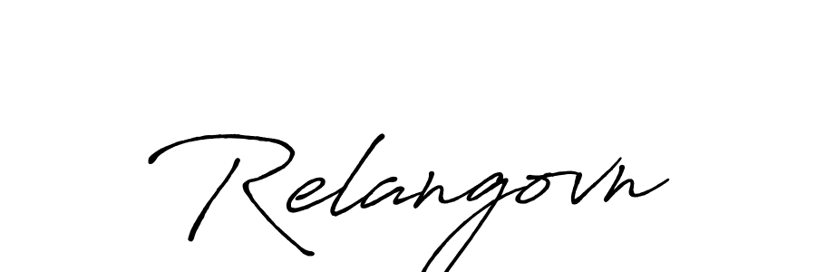 Create a beautiful signature design for name Relangovn. With this signature (Antro_Vectra_Bolder) fonts, you can make a handwritten signature for free. Relangovn signature style 7 images and pictures png