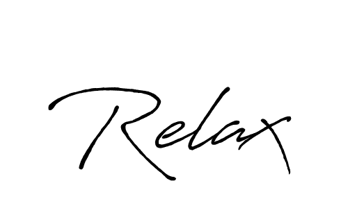 How to make Relax name signature. Use Antro_Vectra_Bolder style for creating short signs online. This is the latest handwritten sign. Relax signature style 7 images and pictures png