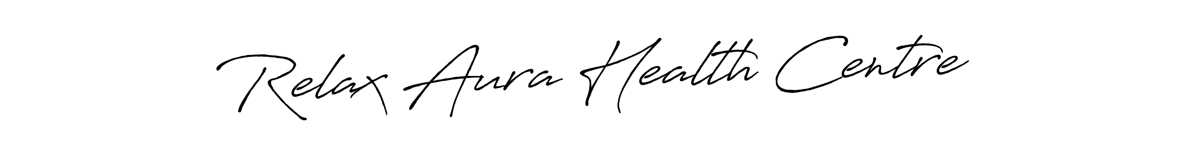 Design your own signature with our free online signature maker. With this signature software, you can create a handwritten (Antro_Vectra_Bolder) signature for name Relax Aura Health Centre. Relax Aura Health Centre signature style 7 images and pictures png