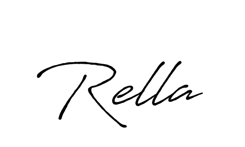 Use a signature maker to create a handwritten signature online. With this signature software, you can design (Antro_Vectra_Bolder) your own signature for name Rella. Rella signature style 7 images and pictures png