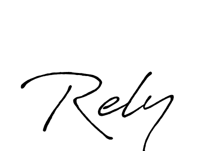 Use a signature maker to create a handwritten signature online. With this signature software, you can design (Antro_Vectra_Bolder) your own signature for name Rely. Rely signature style 7 images and pictures png