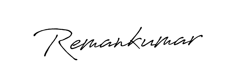 Design your own signature with our free online signature maker. With this signature software, you can create a handwritten (Antro_Vectra_Bolder) signature for name Remankumar. Remankumar signature style 7 images and pictures png