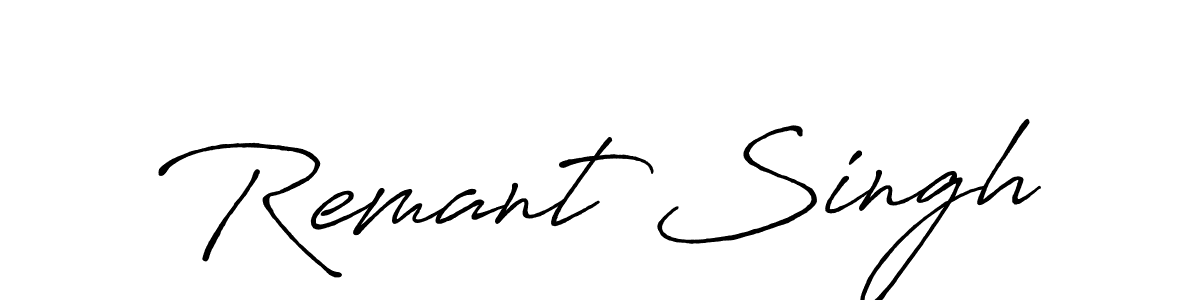 Also You can easily find your signature by using the search form. We will create Remant Singh name handwritten signature images for you free of cost using Antro_Vectra_Bolder sign style. Remant Singh signature style 7 images and pictures png