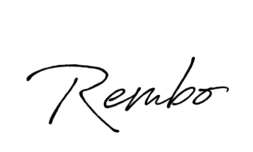 Create a beautiful signature design for name Rembo. With this signature (Antro_Vectra_Bolder) fonts, you can make a handwritten signature for free. Rembo signature style 7 images and pictures png
