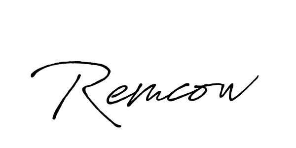 How to make Remcow name signature. Use Antro_Vectra_Bolder style for creating short signs online. This is the latest handwritten sign. Remcow signature style 7 images and pictures png