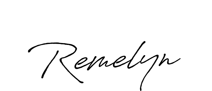 Design your own signature with our free online signature maker. With this signature software, you can create a handwritten (Antro_Vectra_Bolder) signature for name Remelyn. Remelyn signature style 7 images and pictures png