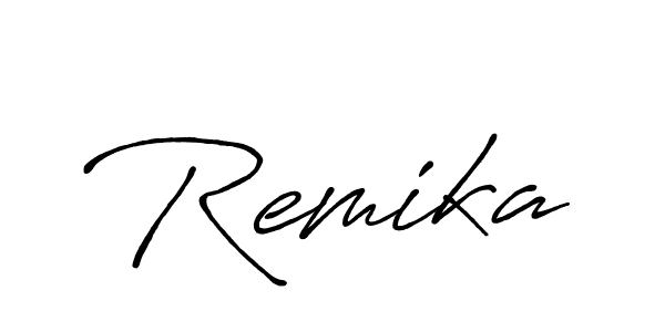 Also we have Remika name is the best signature style. Create professional handwritten signature collection using Antro_Vectra_Bolder autograph style. Remika signature style 7 images and pictures png