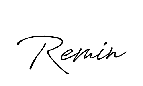 You should practise on your own different ways (Antro_Vectra_Bolder) to write your name (Remin) in signature. don't let someone else do it for you. Remin signature style 7 images and pictures png
