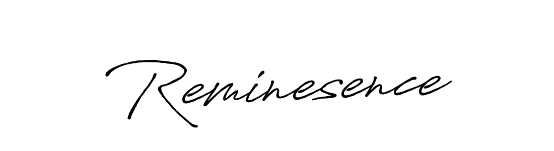 Make a beautiful signature design for name Reminesence. With this signature (Antro_Vectra_Bolder) style, you can create a handwritten signature for free. Reminesence signature style 7 images and pictures png