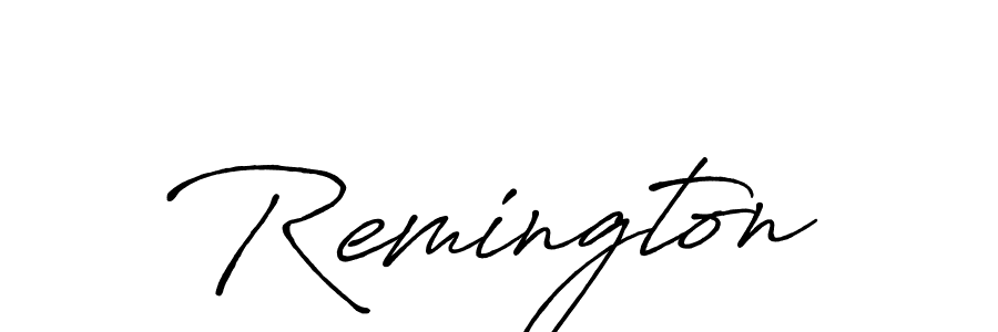 It looks lik you need a new signature style for name Remington. Design unique handwritten (Antro_Vectra_Bolder) signature with our free signature maker in just a few clicks. Remington signature style 7 images and pictures png