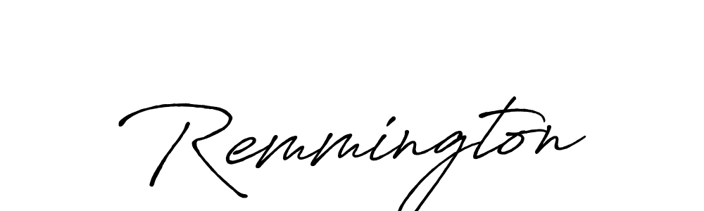 It looks lik you need a new signature style for name Remmington. Design unique handwritten (Antro_Vectra_Bolder) signature with our free signature maker in just a few clicks. Remmington signature style 7 images and pictures png