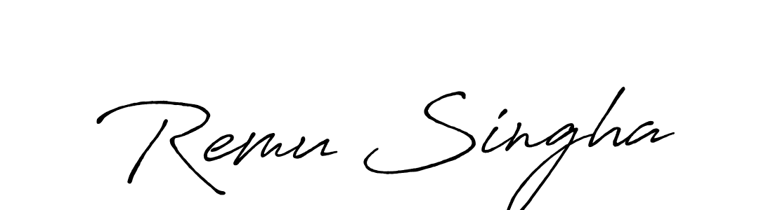 Remu Singha stylish signature style. Best Handwritten Sign (Antro_Vectra_Bolder) for my name. Handwritten Signature Collection Ideas for my name Remu Singha. Remu Singha signature style 7 images and pictures png