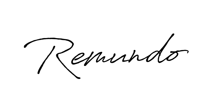 Make a beautiful signature design for name Remundo. With this signature (Antro_Vectra_Bolder) style, you can create a handwritten signature for free. Remundo signature style 7 images and pictures png