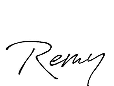 Also You can easily find your signature by using the search form. We will create Remy name handwritten signature images for you free of cost using Antro_Vectra_Bolder sign style. Remy signature style 7 images and pictures png