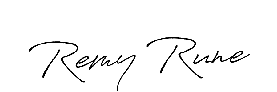 Also You can easily find your signature by using the search form. We will create Remy Rune name handwritten signature images for you free of cost using Antro_Vectra_Bolder sign style. Remy Rune signature style 7 images and pictures png