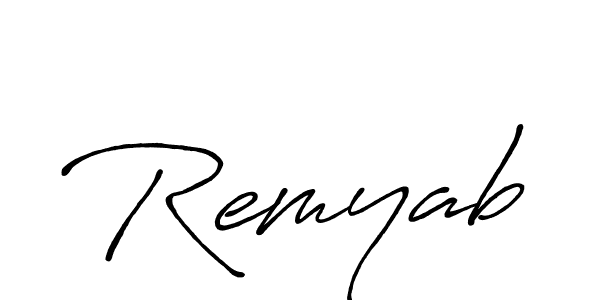 The best way (Antro_Vectra_Bolder) to make a short signature is to pick only two or three words in your name. The name Remyab include a total of six letters. For converting this name. Remyab signature style 7 images and pictures png