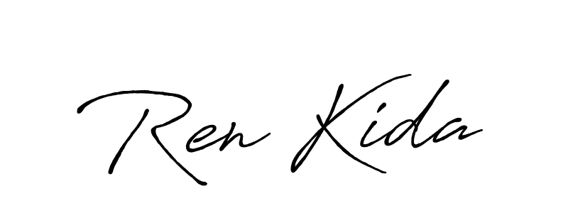 Make a beautiful signature design for name Ren Kida. With this signature (Antro_Vectra_Bolder) style, you can create a handwritten signature for free. Ren Kida signature style 7 images and pictures png