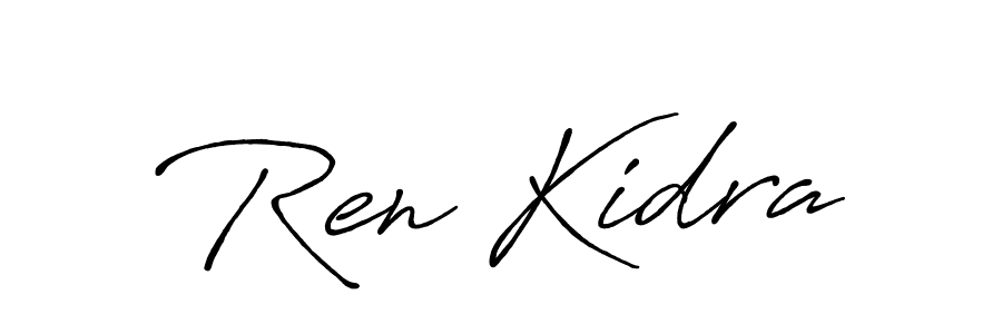 You should practise on your own different ways (Antro_Vectra_Bolder) to write your name (Ren Kidra) in signature. don't let someone else do it for you. Ren Kidra signature style 7 images and pictures png