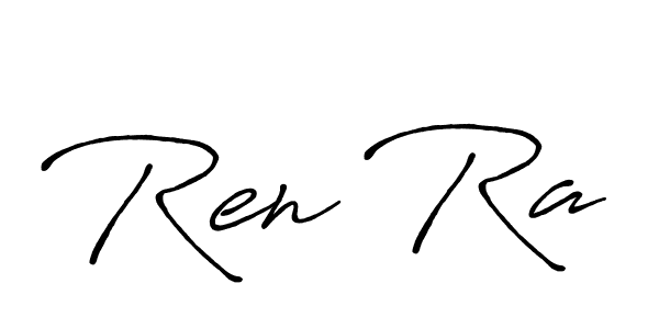 Similarly Antro_Vectra_Bolder is the best handwritten signature design. Signature creator online .You can use it as an online autograph creator for name Ren Ra. Ren Ra signature style 7 images and pictures png