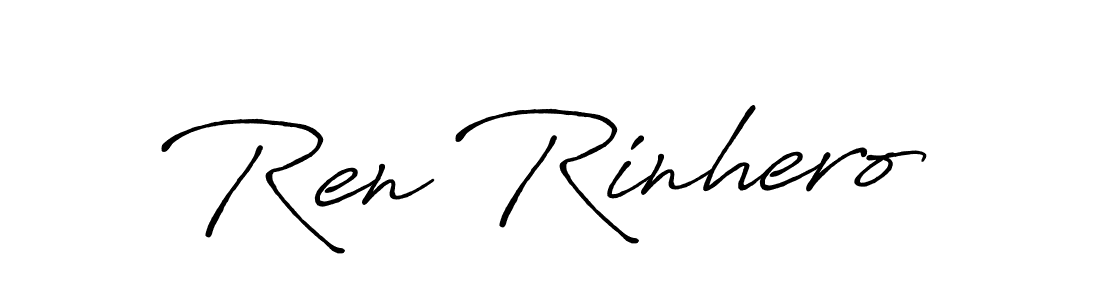 Also You can easily find your signature by using the search form. We will create Ren Rinhero name handwritten signature images for you free of cost using Antro_Vectra_Bolder sign style. Ren Rinhero signature style 7 images and pictures png