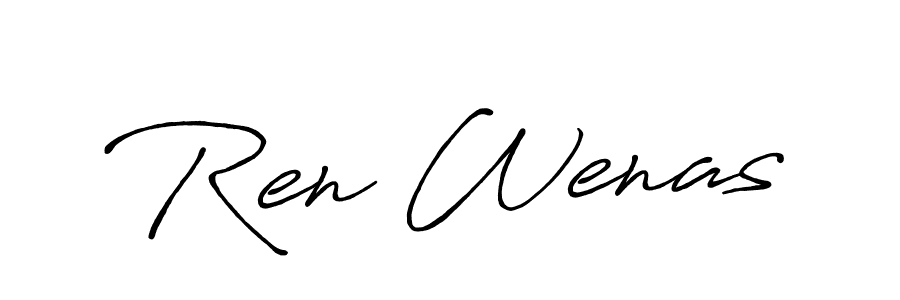 How to make Ren Wenas signature? Antro_Vectra_Bolder is a professional autograph style. Create handwritten signature for Ren Wenas name. Ren Wenas signature style 7 images and pictures png