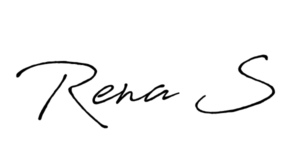 Use a signature maker to create a handwritten signature online. With this signature software, you can design (Antro_Vectra_Bolder) your own signature for name Rena S. Rena S signature style 7 images and pictures png