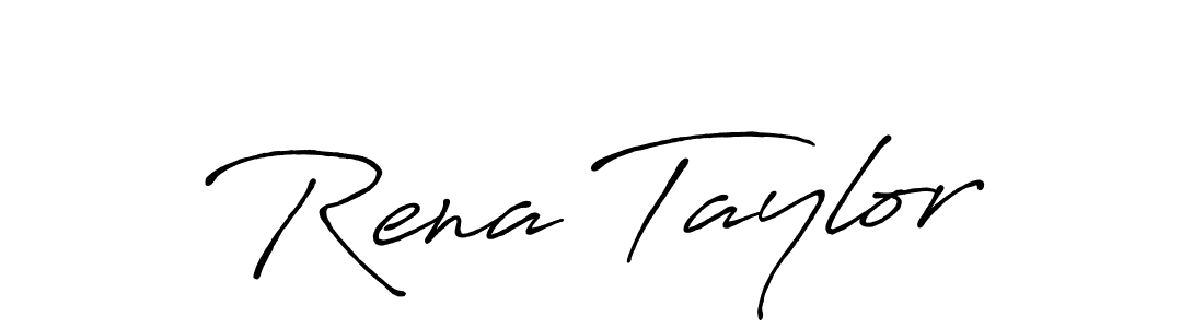 Design your own signature with our free online signature maker. With this signature software, you can create a handwritten (Antro_Vectra_Bolder) signature for name Rena Taylor. Rena Taylor signature style 7 images and pictures png