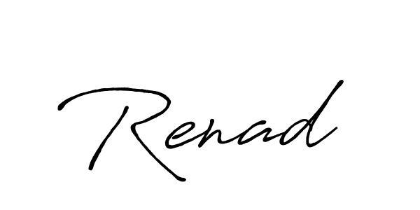 Renad  stylish signature style. Best Handwritten Sign (Antro_Vectra_Bolder) for my name. Handwritten Signature Collection Ideas for my name Renad . Renad  signature style 7 images and pictures png