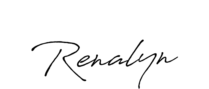 Make a beautiful signature design for name Renalyn. With this signature (Antro_Vectra_Bolder) style, you can create a handwritten signature for free. Renalyn signature style 7 images and pictures png