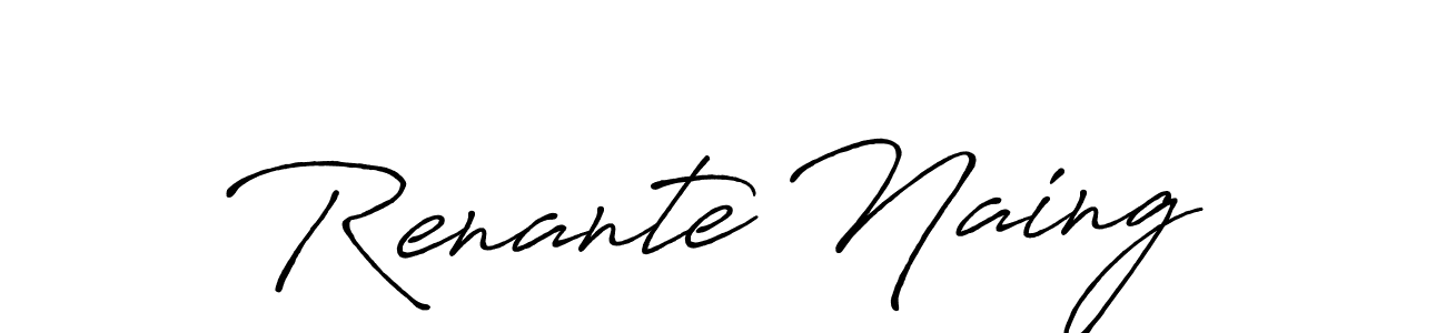 Design your own signature with our free online signature maker. With this signature software, you can create a handwritten (Antro_Vectra_Bolder) signature for name Renante Naing. Renante Naing signature style 7 images and pictures png