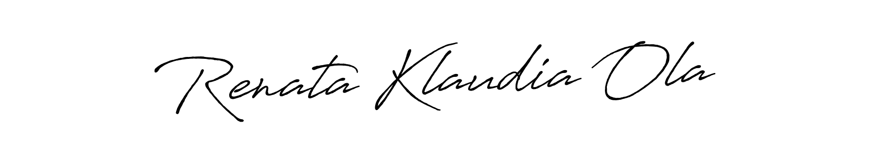 Create a beautiful signature design for name Renata Klaudia Ola. With this signature (Antro_Vectra_Bolder) fonts, you can make a handwritten signature for free. Renata Klaudia Ola signature style 7 images and pictures png