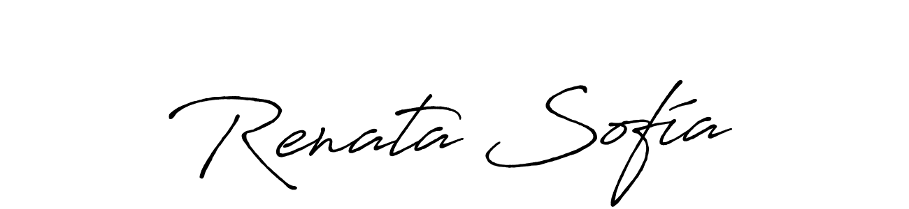 Renata Sofía stylish signature style. Best Handwritten Sign (Antro_Vectra_Bolder) for my name. Handwritten Signature Collection Ideas for my name Renata Sofía. Renata Sofía signature style 7 images and pictures png