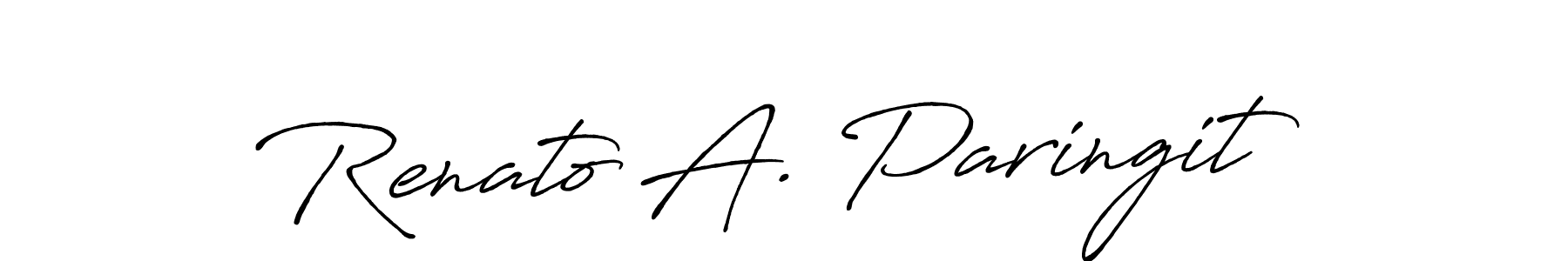 You should practise on your own different ways (Antro_Vectra_Bolder) to write your name (Renato A. Paringit) in signature. don't let someone else do it for you. Renato A. Paringit signature style 7 images and pictures png