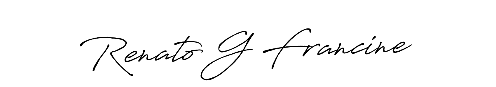 How to make Renato G Francine signature? Antro_Vectra_Bolder is a professional autograph style. Create handwritten signature for Renato G Francine name. Renato G Francine signature style 7 images and pictures png