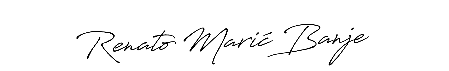 The best way (Antro_Vectra_Bolder) to make a short signature is to pick only two or three words in your name. The name Renato Marić Banje include a total of six letters. For converting this name. Renato Marić Banje signature style 7 images and pictures png