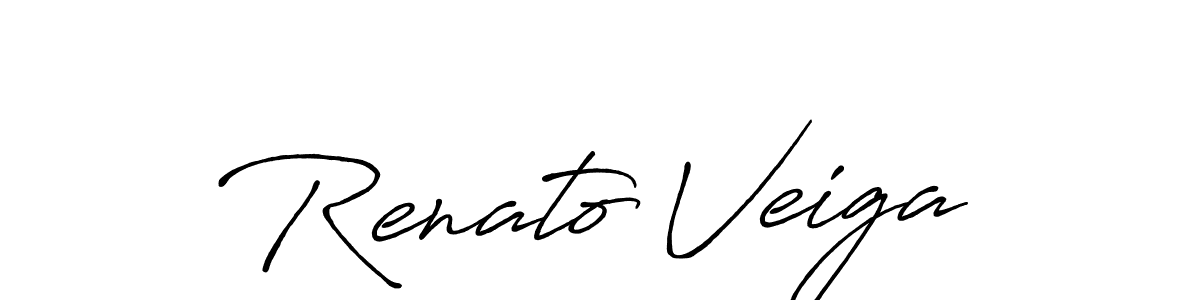 Make a beautiful signature design for name Renato Veiga. With this signature (Antro_Vectra_Bolder) style, you can create a handwritten signature for free. Renato Veiga signature style 7 images and pictures png