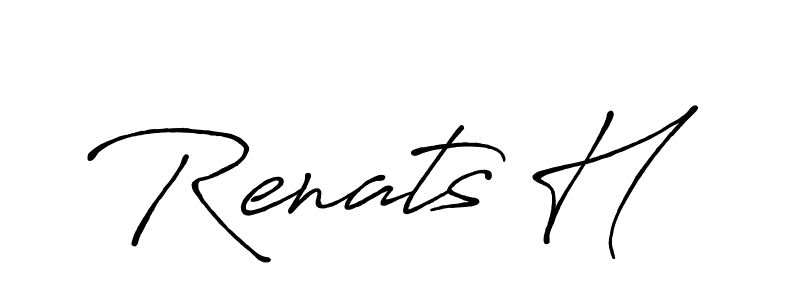 You should practise on your own different ways (Antro_Vectra_Bolder) to write your name (Renats H) in signature. don't let someone else do it for you. Renats H signature style 7 images and pictures png